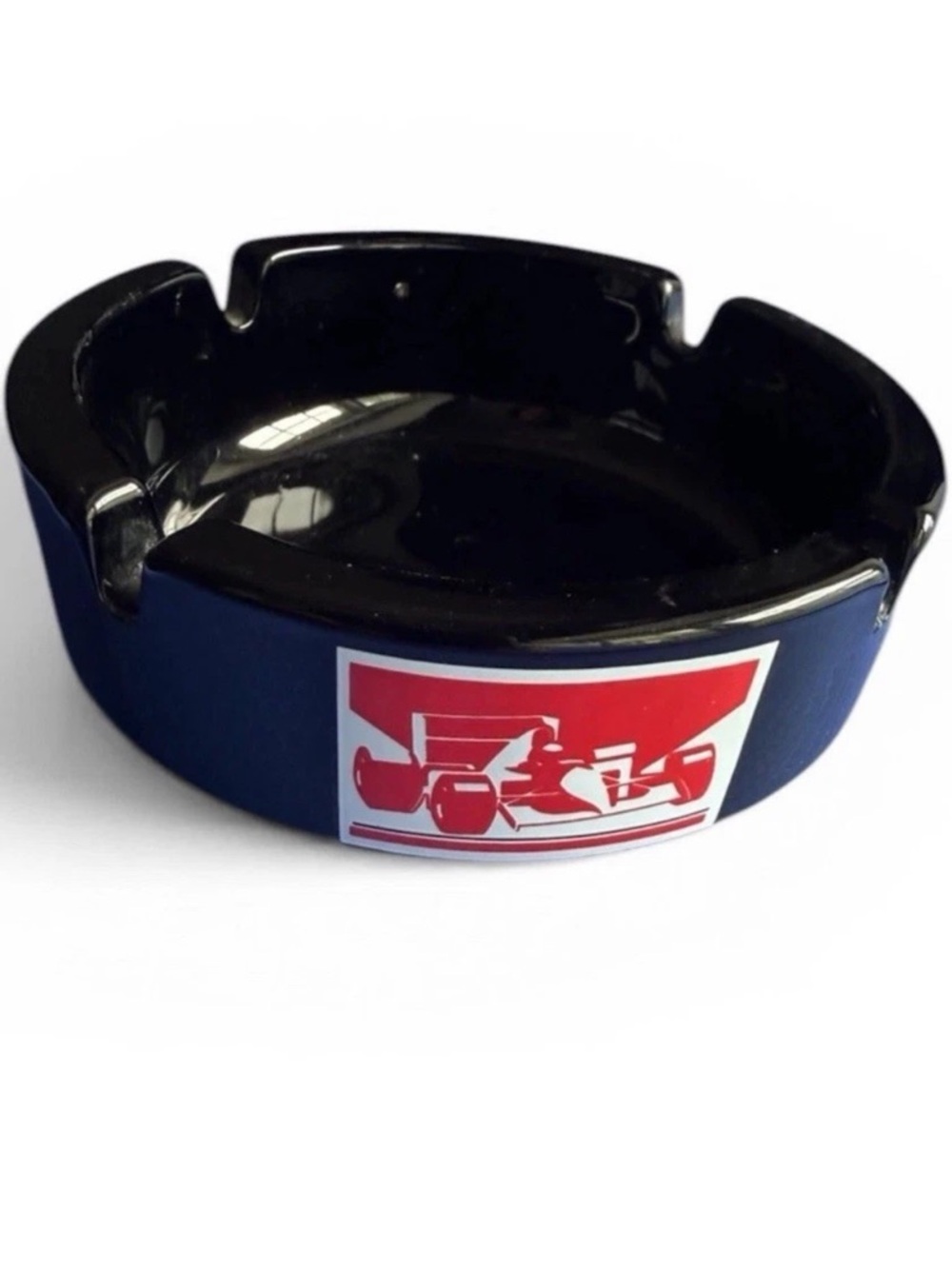 LK NW  MARLBORO Promotional Ashtray Formula 1 Race Car Black Opaline